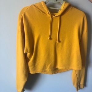 Yellow/orange crop hoodie